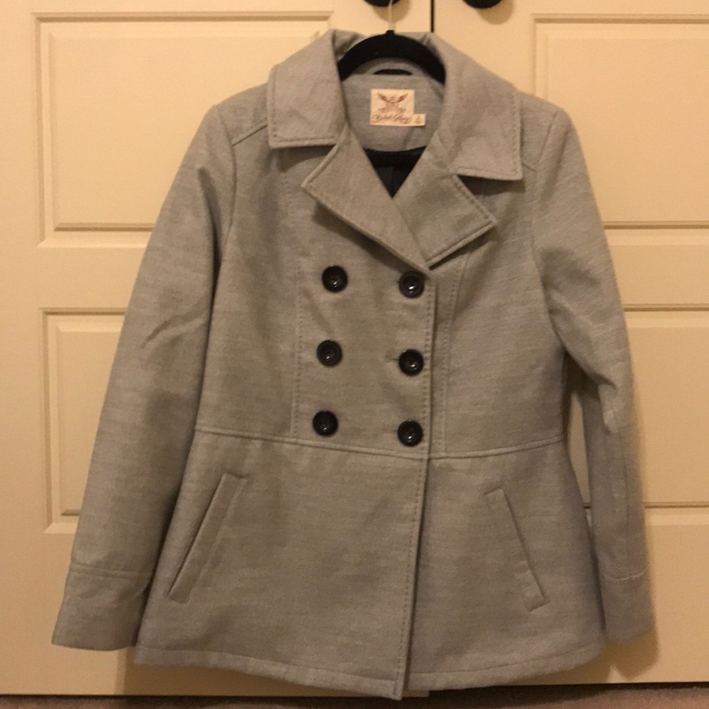 Gray Pea Coat Size Medium